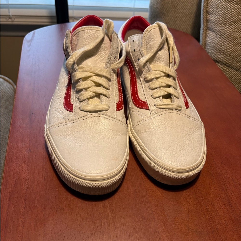 Vans White and Red Men's Sneakers
